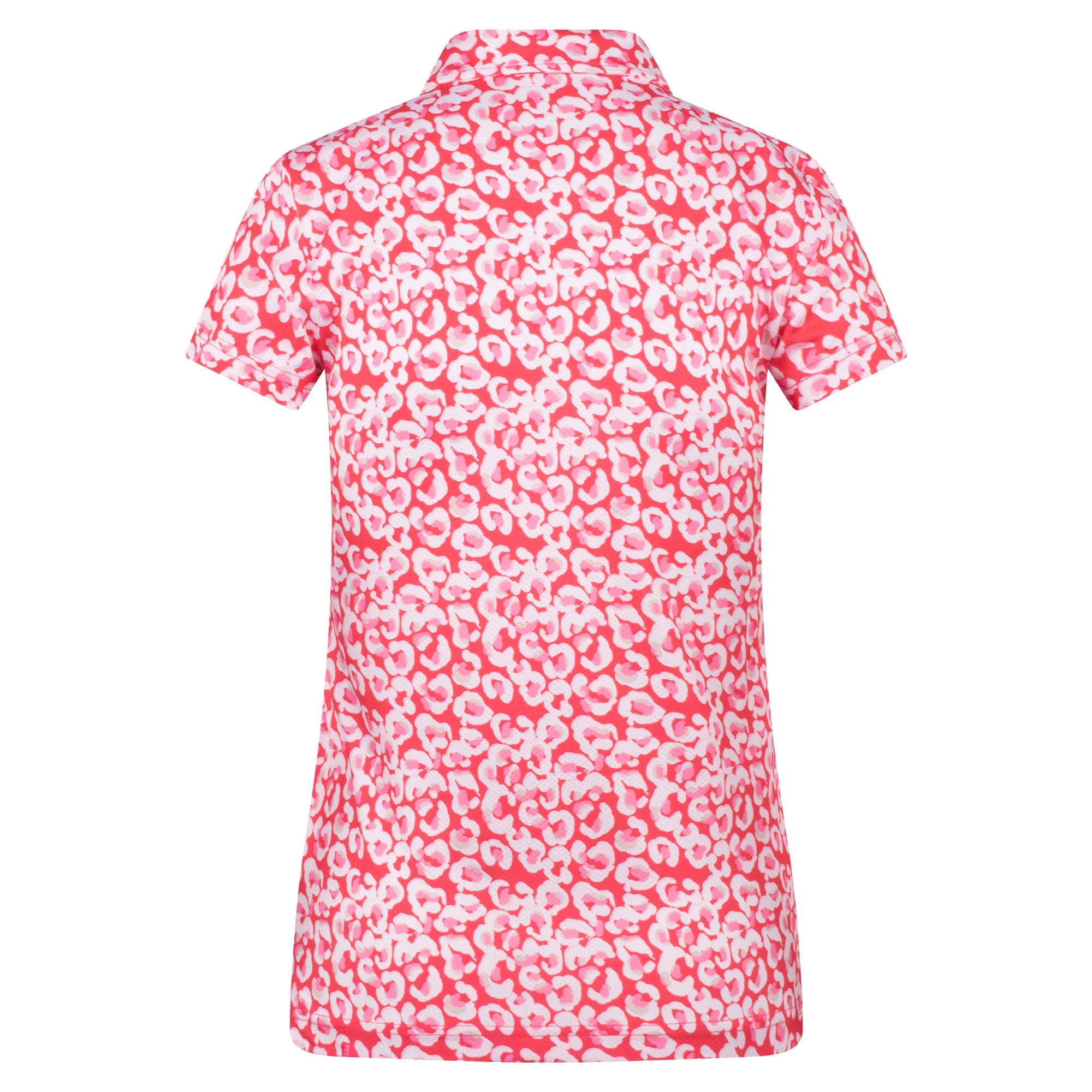Daily Sports Sheermotion Ladies Golf Polo Shirt Leo Coral